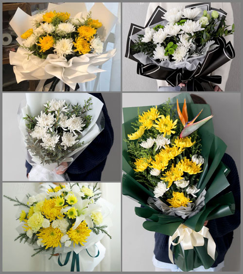 广东湛江市廉江市石岭镇塘甲村白事花束代送